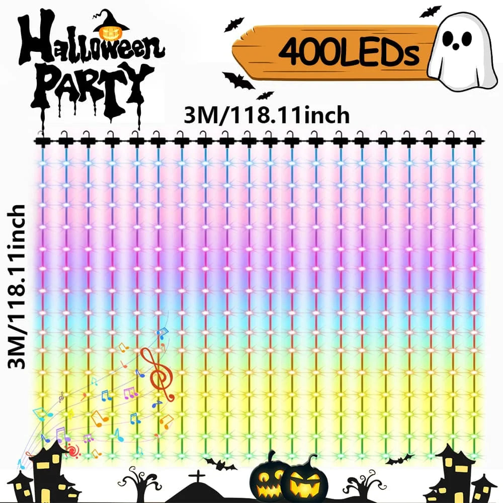 RGBIC Smart Christmas Curtain Lights