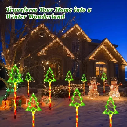 Solar Candy Cane Lights – 5 Piece Set — Global Mix holiday decor image 2