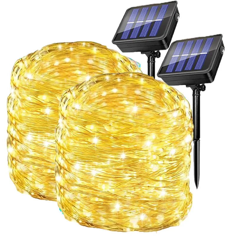 Outdoor Solar Christmas String Lights – 4 Pack