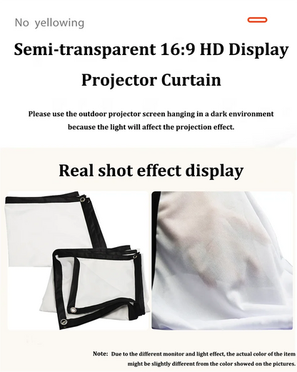 16:9 HD Display Various Sizes Projection Screen 4K High Quality for Home Office Household Bedroom Accessories