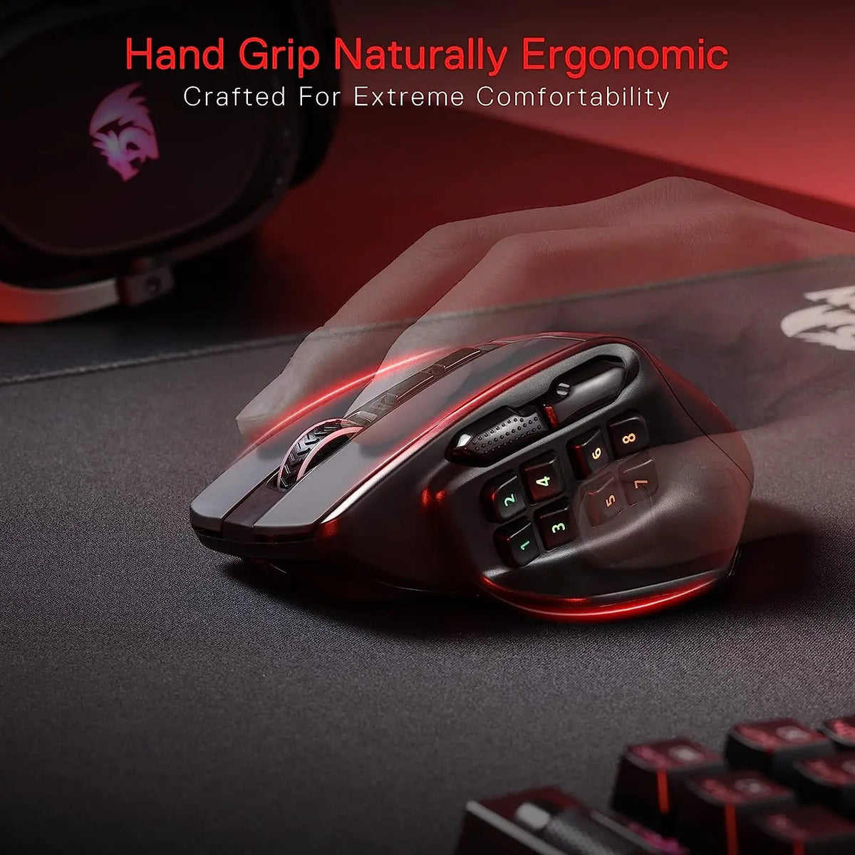 Redragon M811 Pro Wireless MMO Gaming Mouse