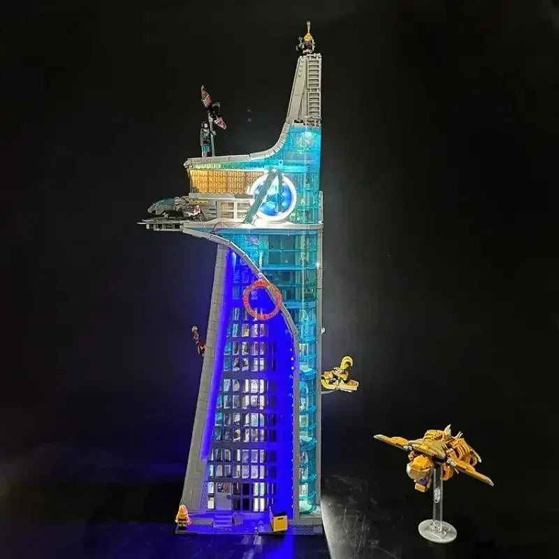 Marvel Classic Tower Battle 5201pcs Building Blocks Architecture Street View For Kids Birthday Christmas Gifts