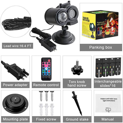 2-in-1 Outdoor Christmas Projector Light