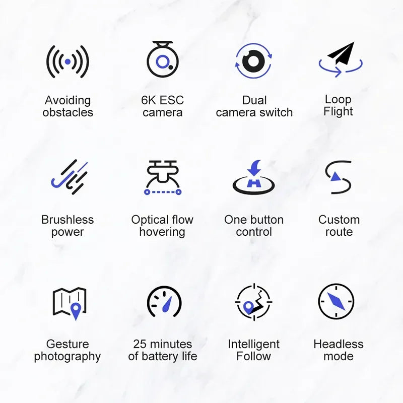 Drone 8K 5G GPS HD Aerial Photography Dual-Camera Omnidirectional Obstacle Brushless Avoidance Quadcopter