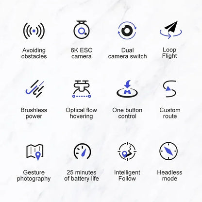 Drone 8K 5G GPS HD Aerial Photography Dual-Camera Omnidirectional Obstacle Brushless Avoidance Quadcopter