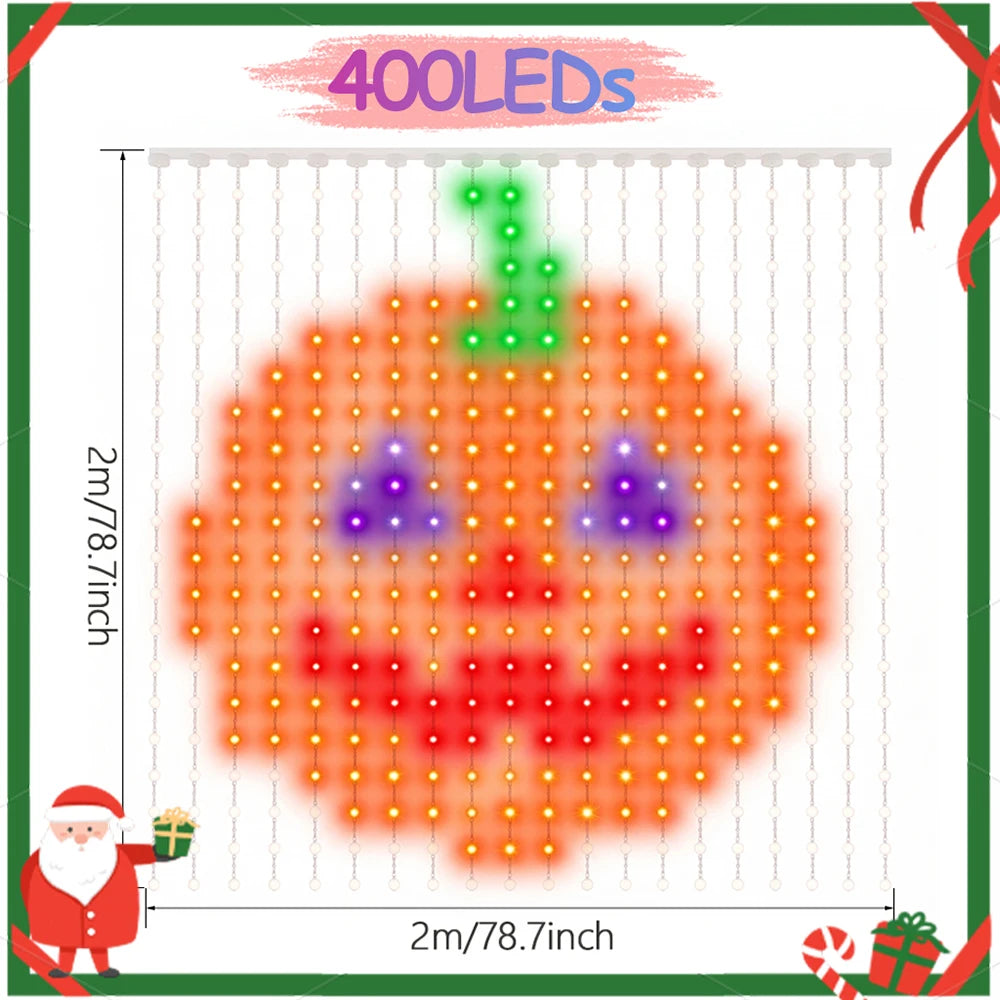 RGBIC Smart Christmas Curtain Lights
