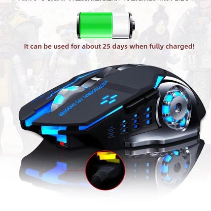 Rechargeable Wireless Gaming Mouse Bluetooth USB E-Sports Backlight