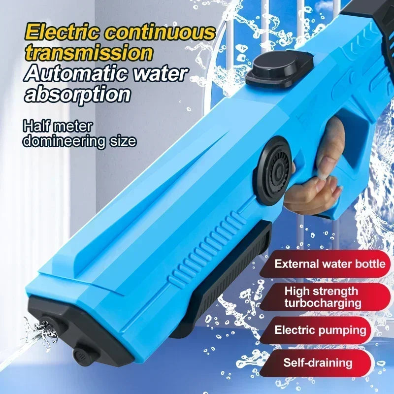 Electric Automatic Water Gun Toys Portable for Kids and Adults Summer Outdoor Fun