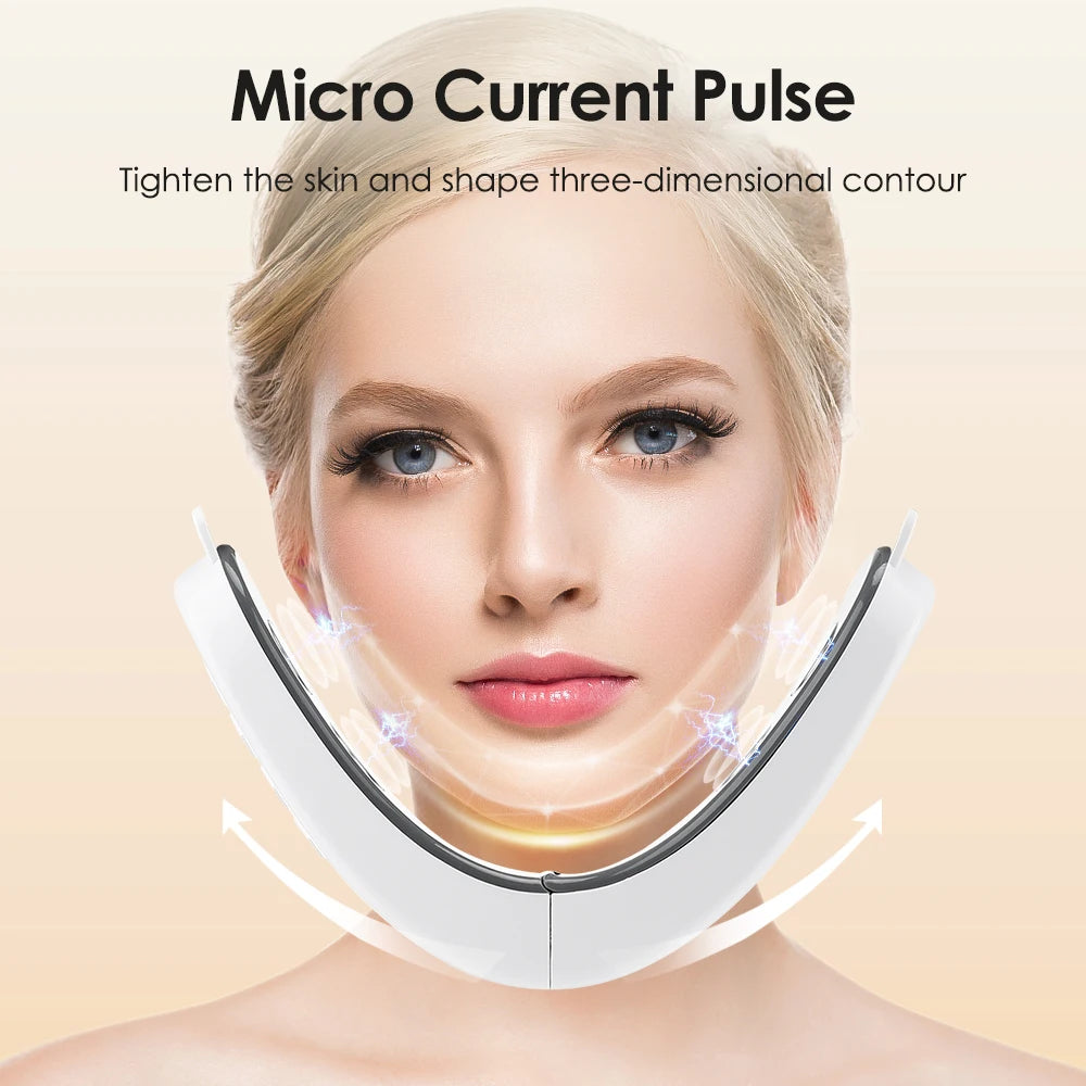 V-Face Beauty Device Micro-current Face Shaping Machine for Facial Lifting and Firming Intelligent Facial Massager USB Charging - Global Mix