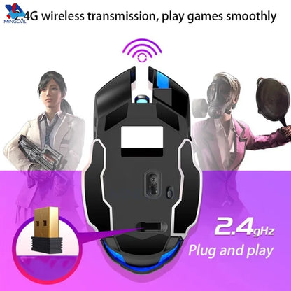 Rechargeable Wireless Gaming Mouse Bluetooth USB E-Sports Backlight