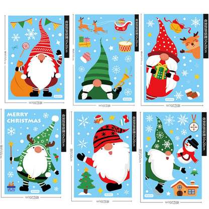 Santa & Reindeer Christmas Window Clings