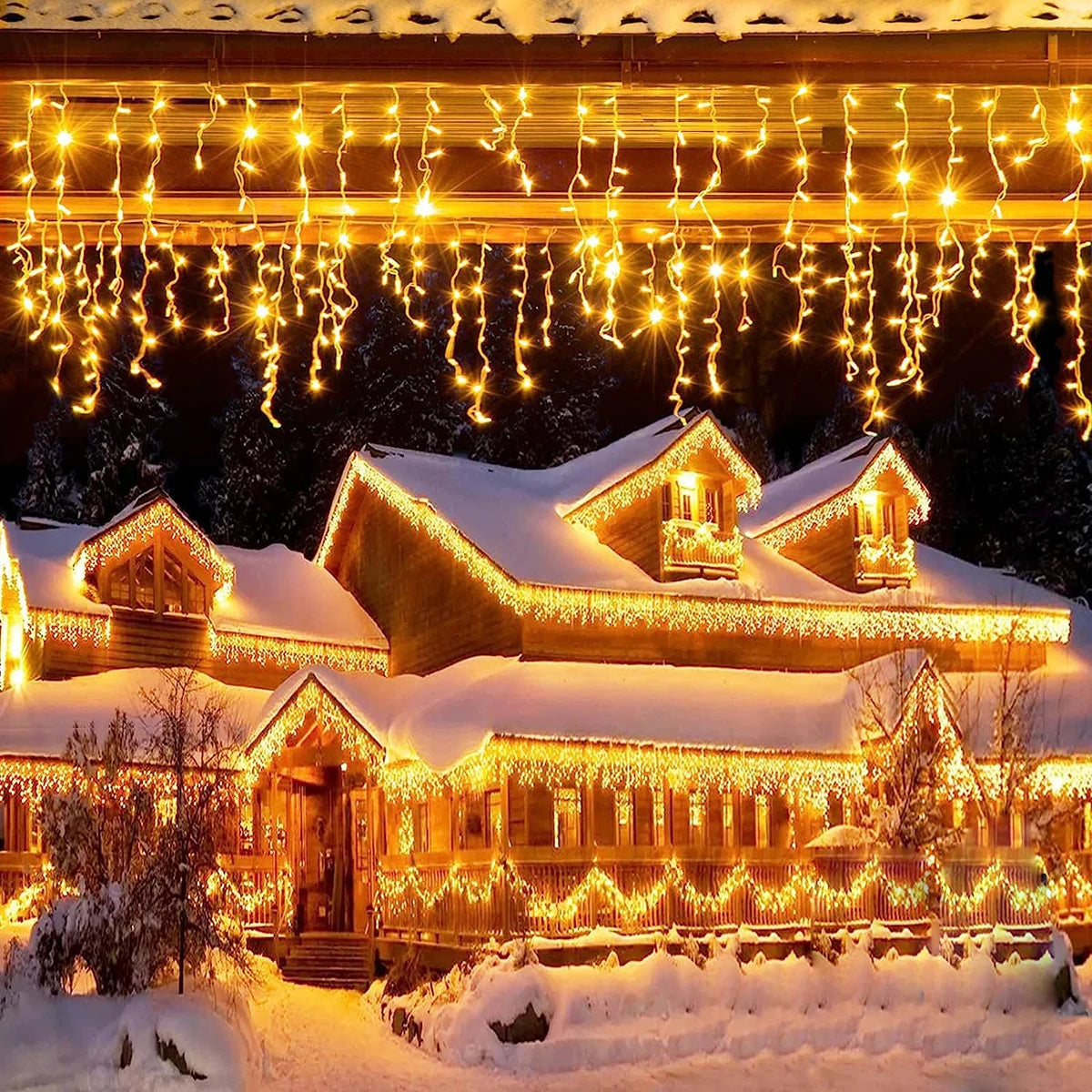 Christmas Icicle LED String Lights