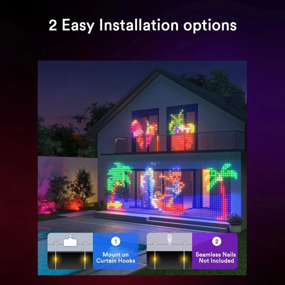 Smart RGB Christmas Curtain Lights