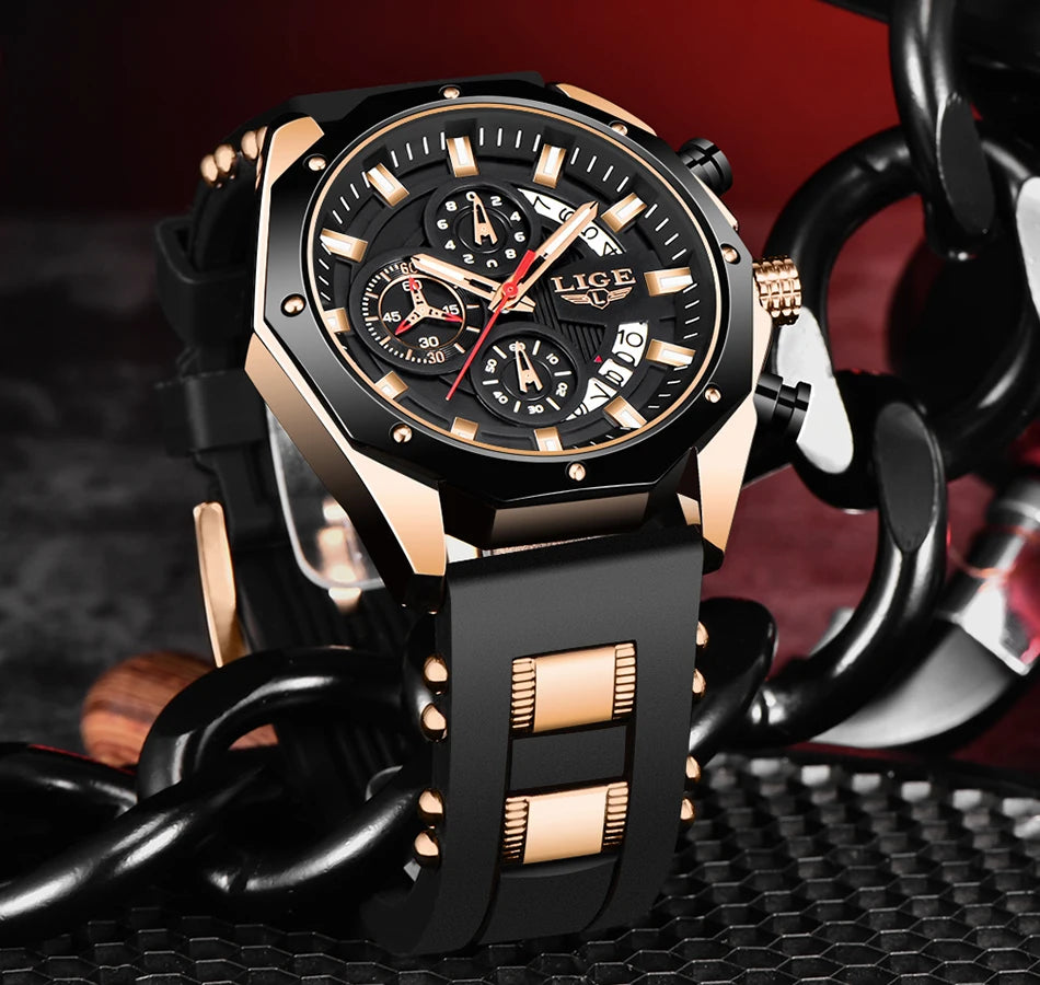 Luxury Chronograph – Waterproof Sport Quartz Watch for Men