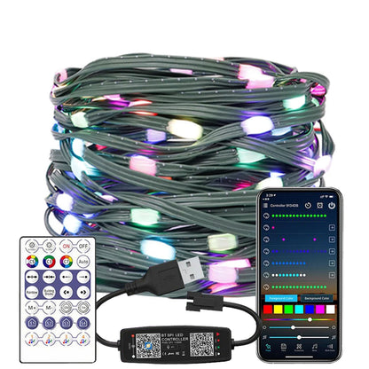 Addressable RGB Christmas LED String Lights