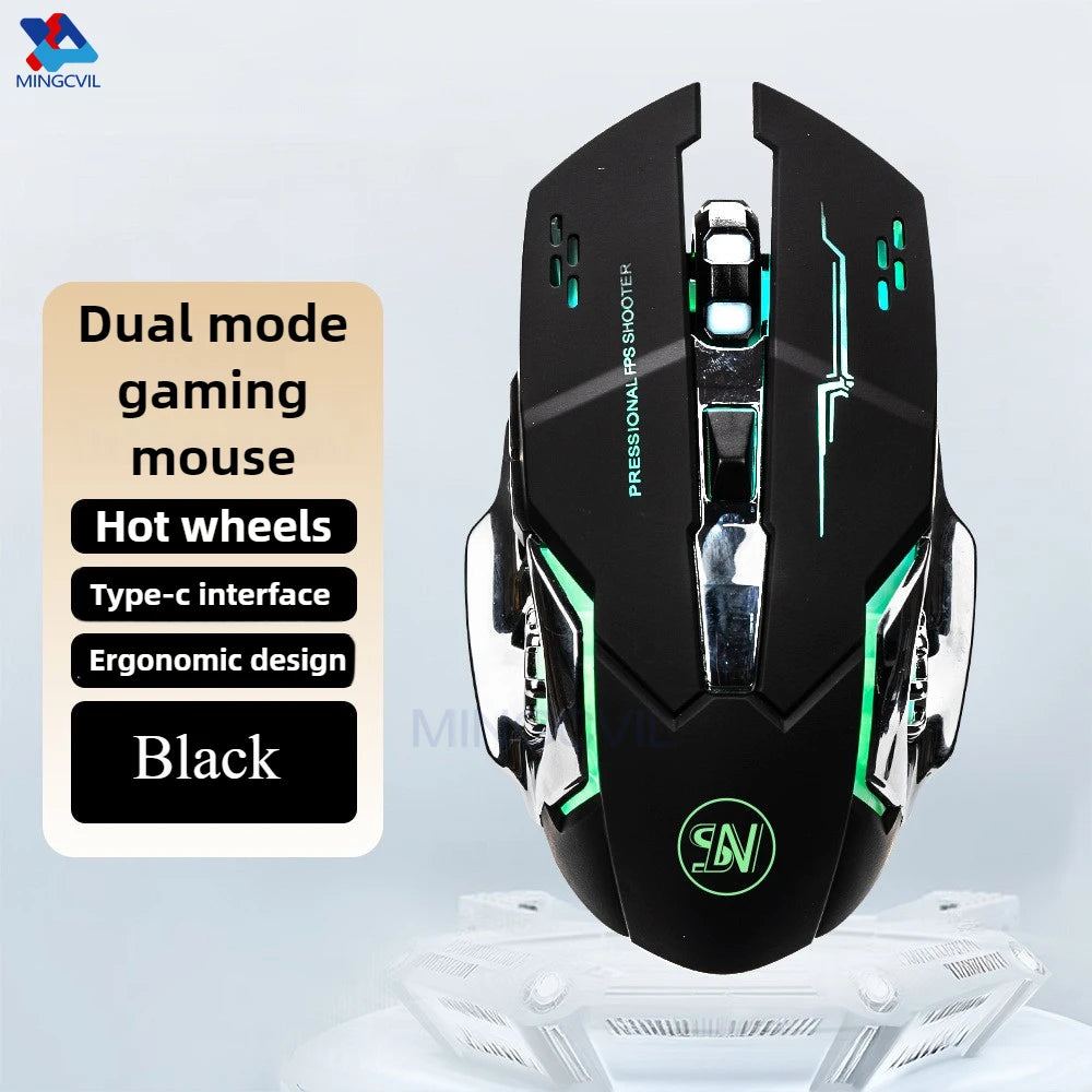 Rechargeable Wireless Gaming Mouse Bluetooth USB E-Sports Backlight