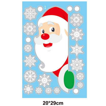 Santa & Reindeer Christmas Window Clings