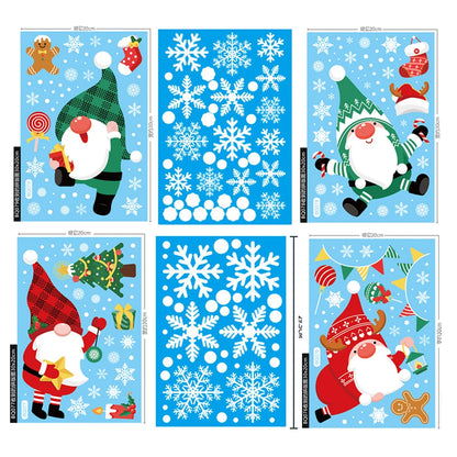 Santa & Reindeer Christmas Window Clings