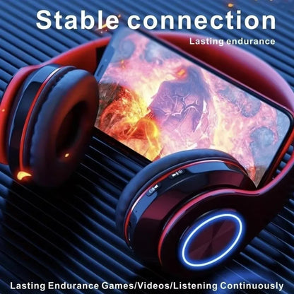 RGB Wireless Bluetooth Headphones with Microphone