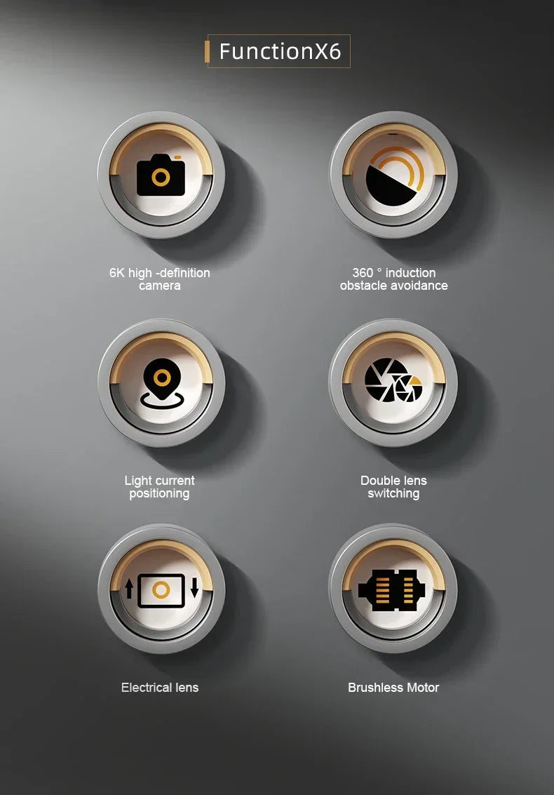 New Mini Drone Profesional 8K HD Camera Fly 25Min Obstacle Avoidance Brushless Foldable Quadcopter Optical