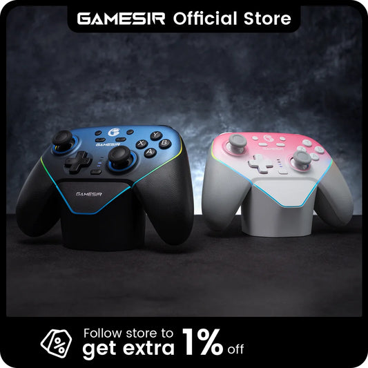 GameSir Super Nova wireless gaming controller with charging dock