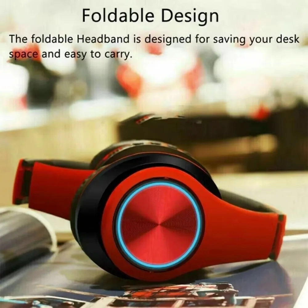 RGB Wireless Bluetooth Headphones with Microphone