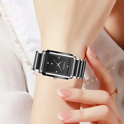 Elegant Square Ceramic Women’s Watch