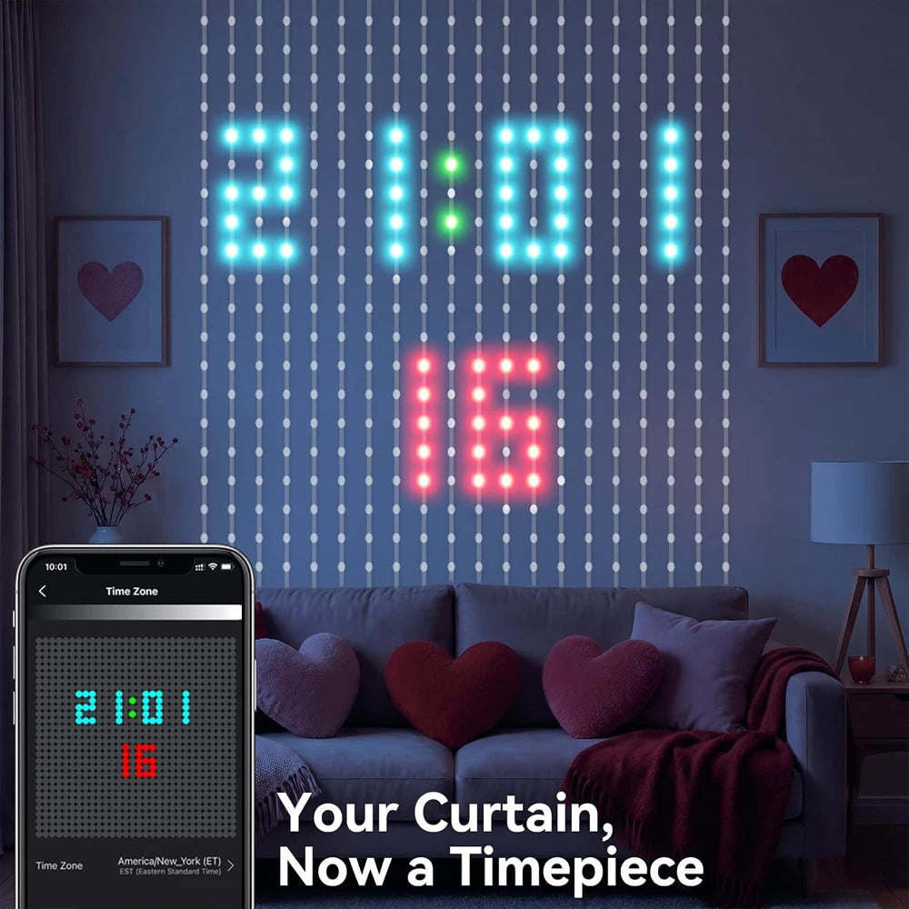 RGBIC Smart Christmas Curtain Lights