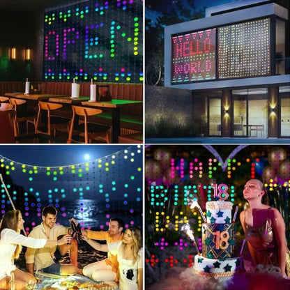 Smart LED Christmas Curtain Lights with Music Sync