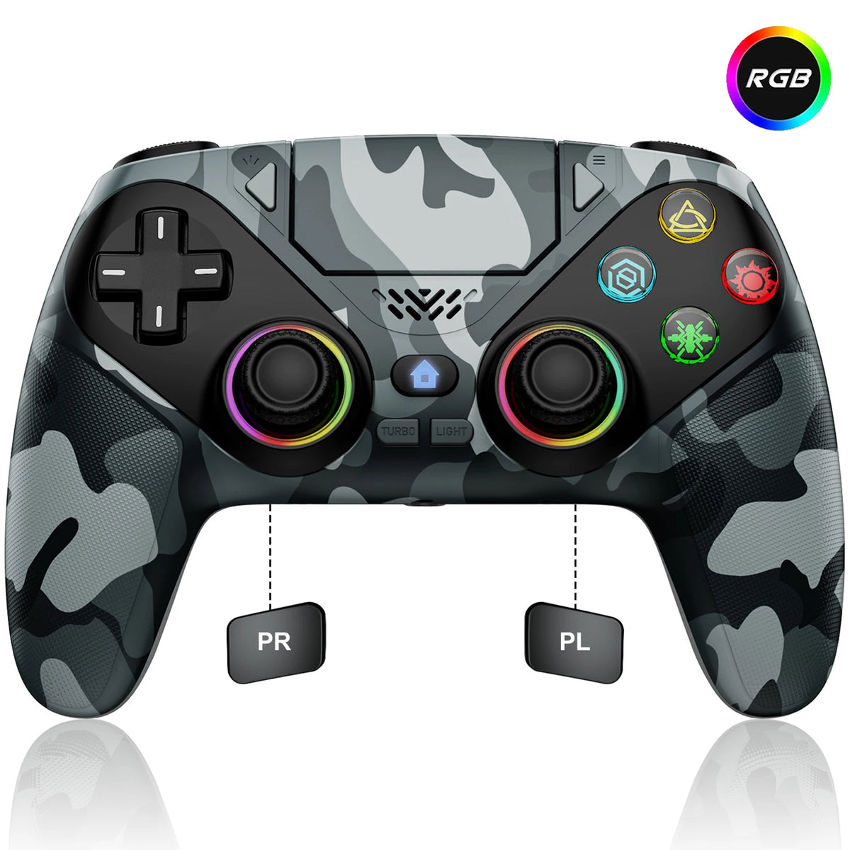 Wireless RGB Controller for PS5 & PC