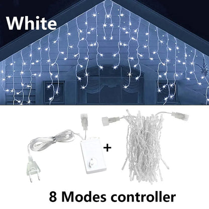 Christmas Icicle LED String Lights