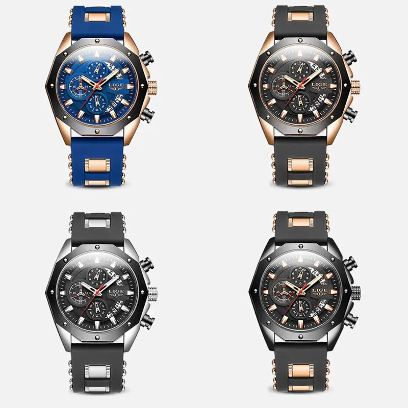 Luxury Chronograph – Waterproof Sport Quartz Watch for Men