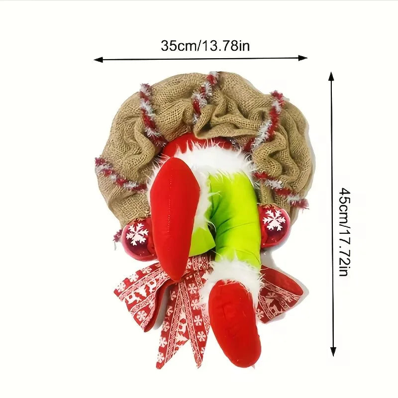 Christmas Elf Legs Burlap Wreath