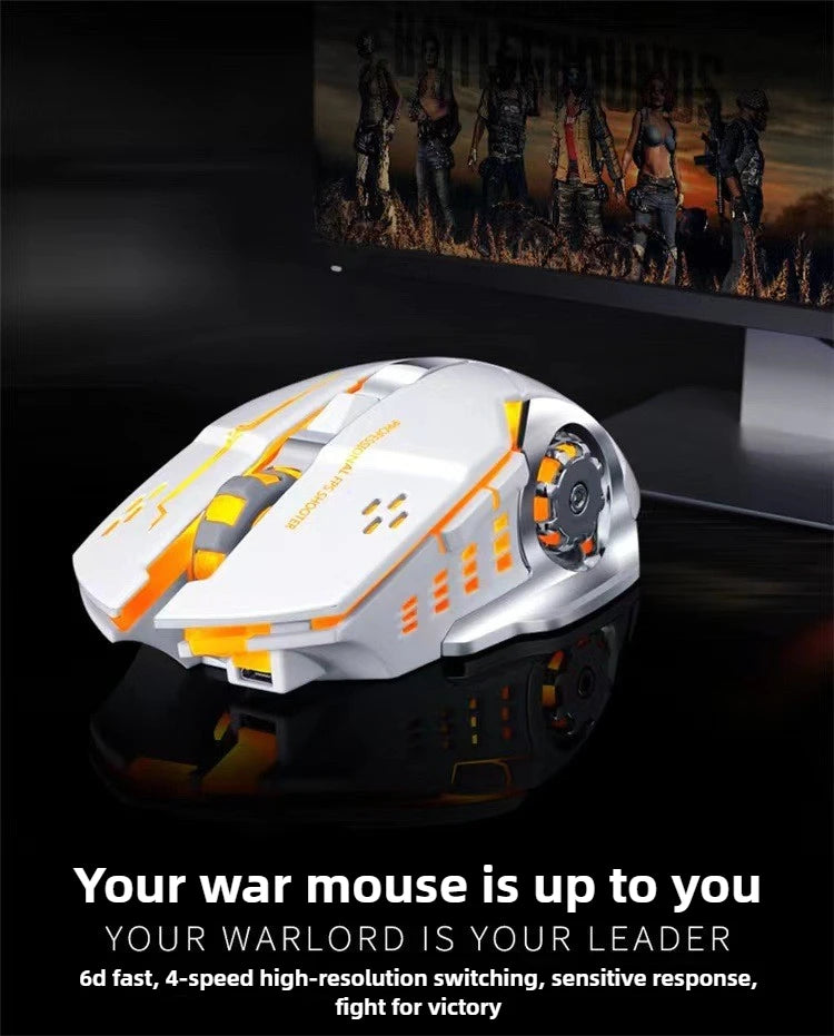 Rechargeable Wireless Gaming Mouse Bluetooth USB E-Sports Backlight
