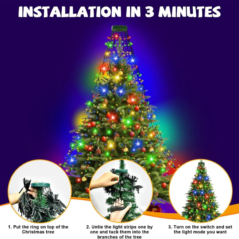 RGBIC Smart Christmas Tree Lights – 400 LED