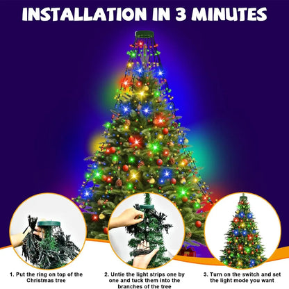 RGBIC Smart Christmas Tree Lights – 400 LED
