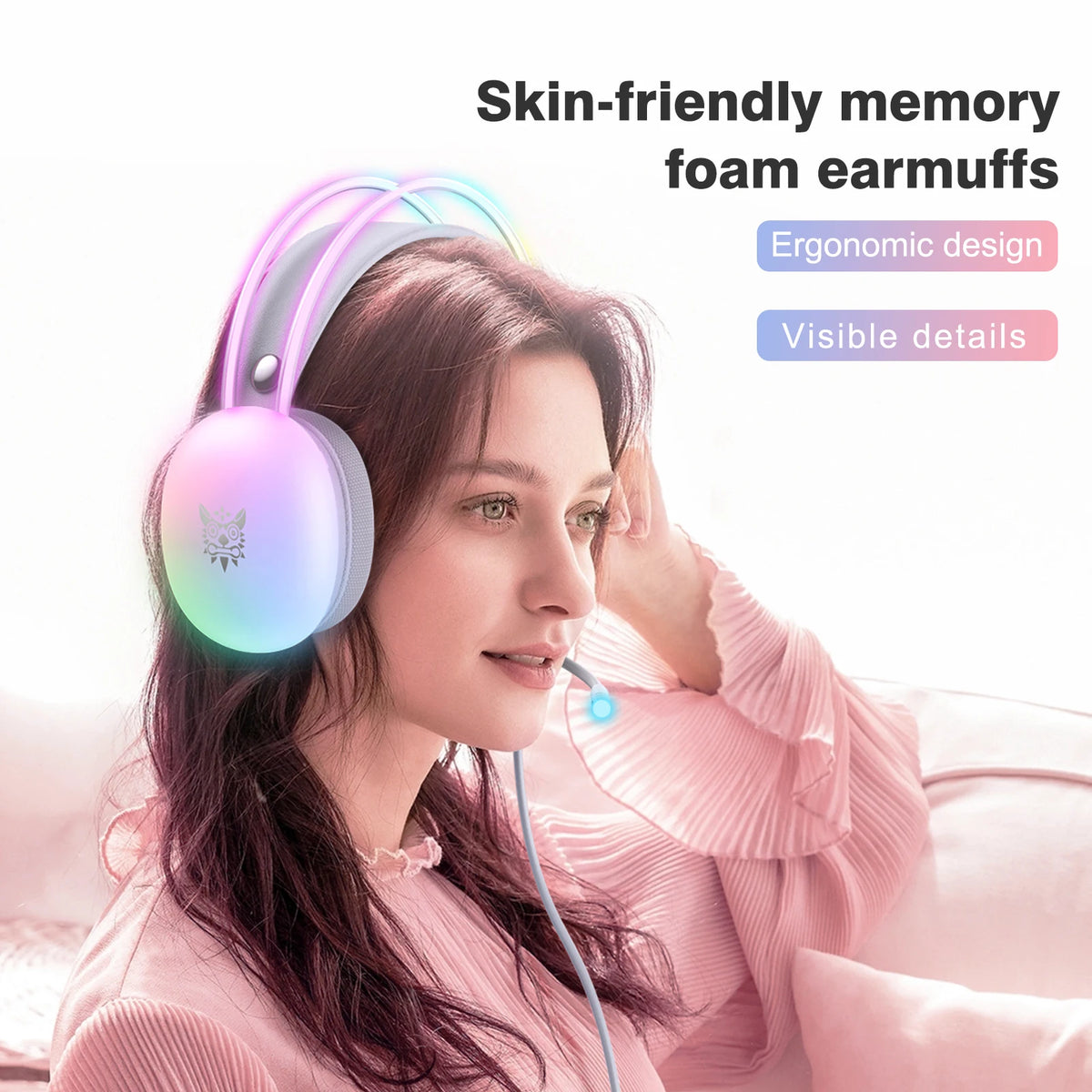ONIKUMA RGB Gaming Headset, Mouse & Stand
