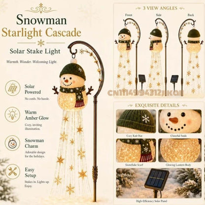 Snowman Starfall Christmas Garden Light