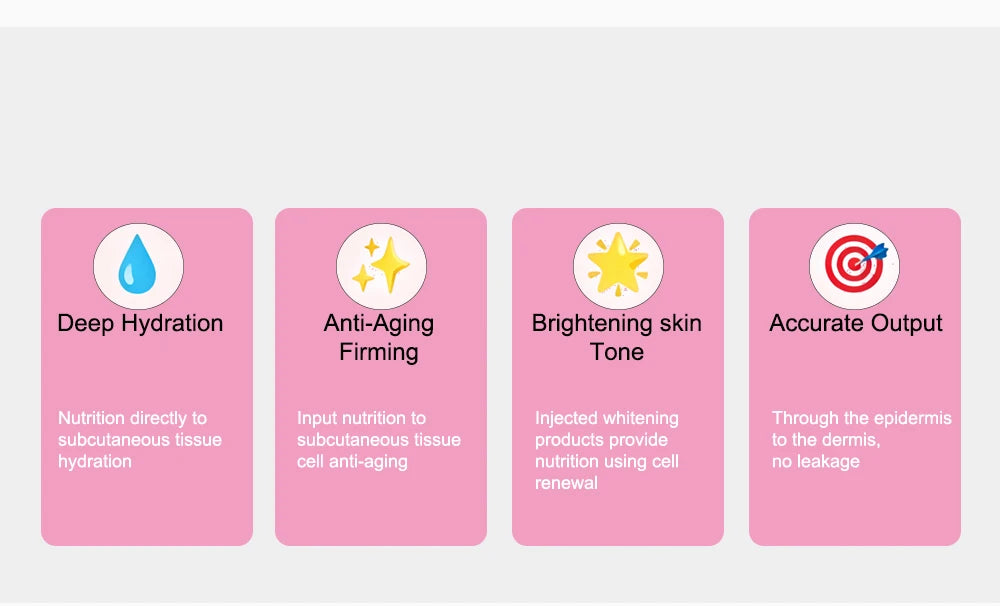 Vacuum Activated Hyaluronic Acid Beauty Gun Negative Pressure Moisturizing Microcrystal Pen Beauty Tool - Global Mix