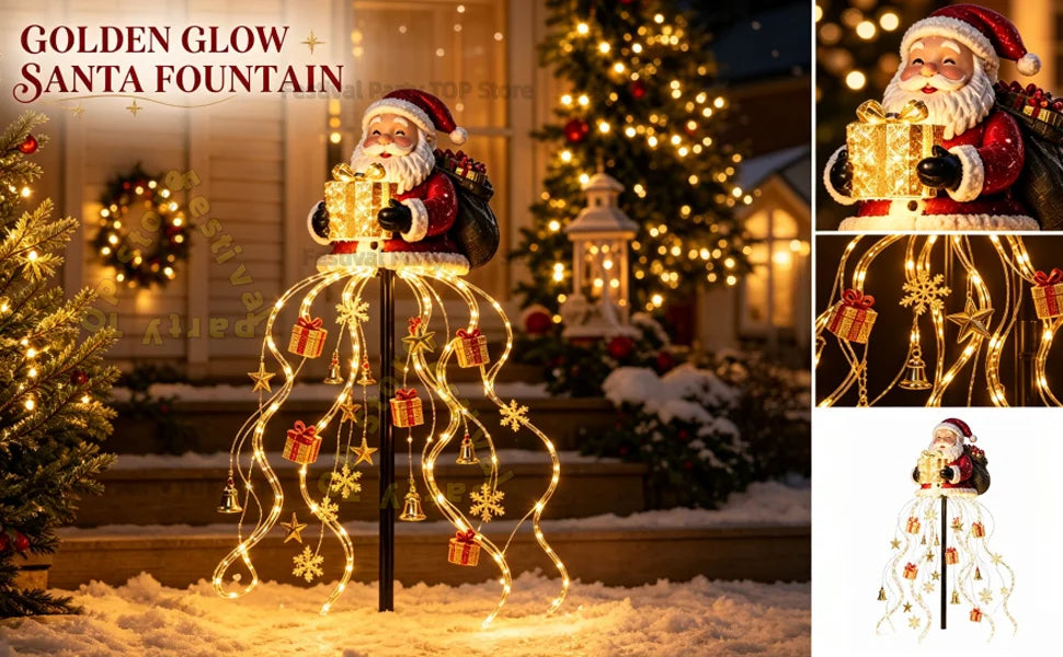Santa Magic Fountain LED Garden Light — Global Mix holiday decor image 6