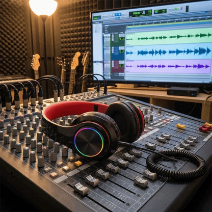 RGB Wireless Bluetooth Headphones with Microphone