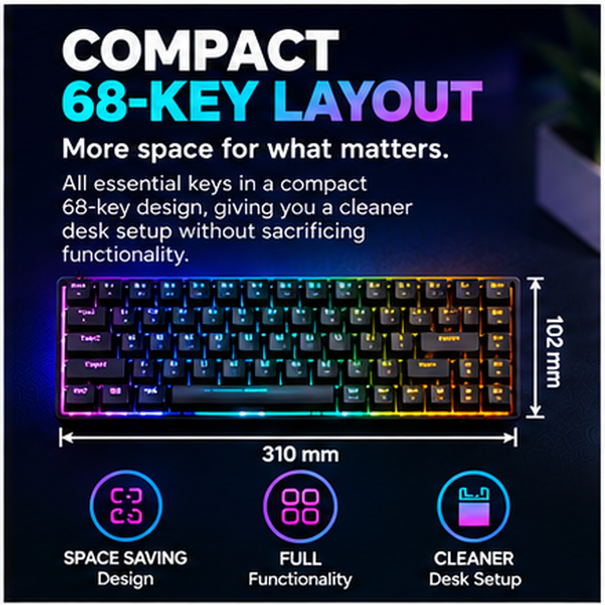 AJAZZ NK68 compact 68-key layout