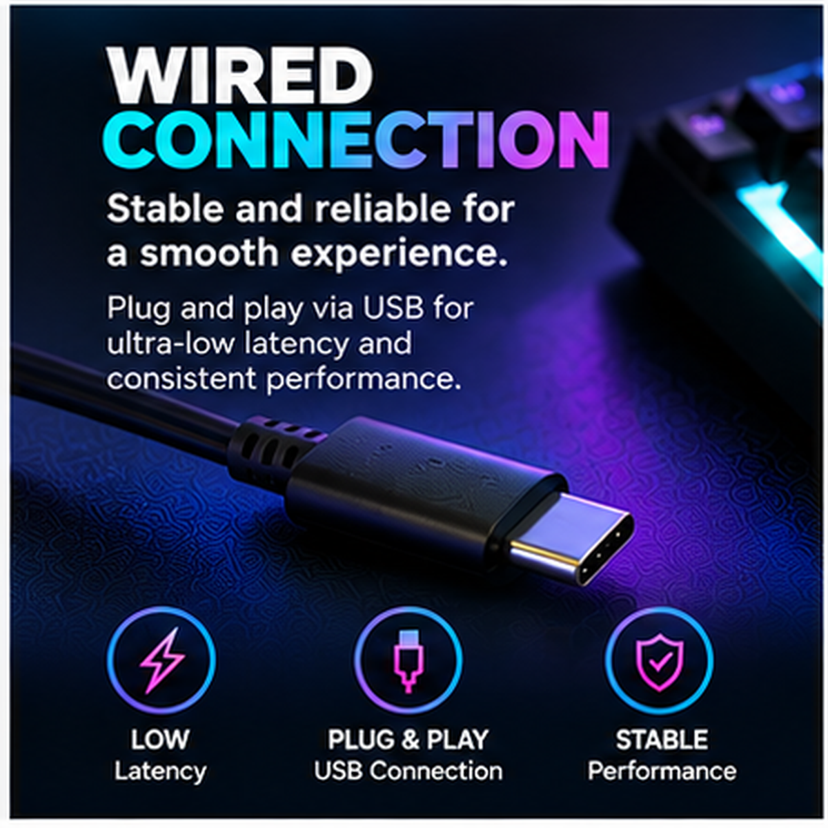 AJAZZ NK68 wired connection