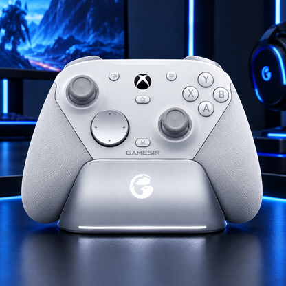 GameSir G7 Pro Xbox controller with charging dock white
