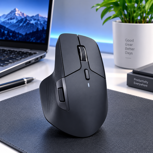Rapoo MT760 ergonomic multi-device wireless mouse black