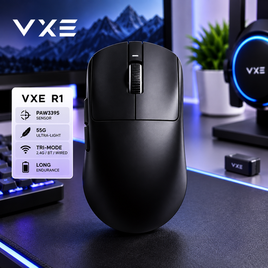 VXE R1 wireless gaming mouse black